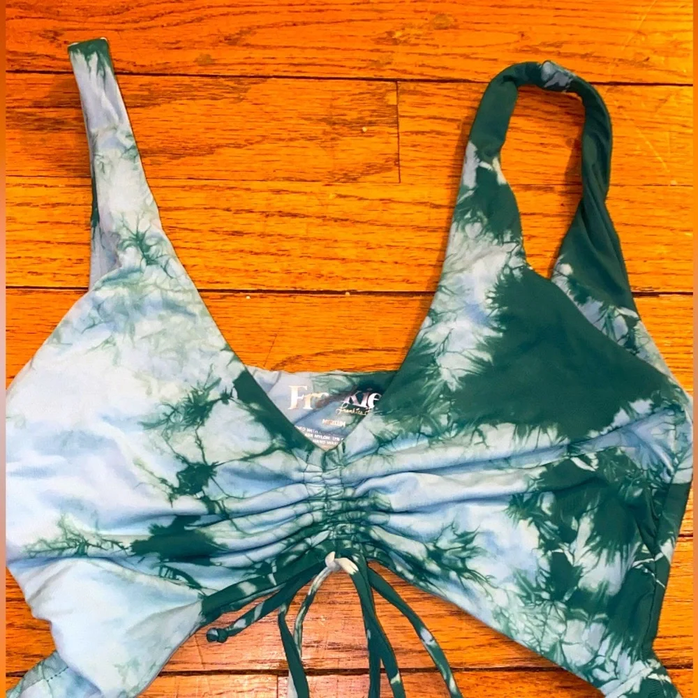 Frankie's Bikinis Teal & Light Blue Tie-Dye One-Piece Swimsuit